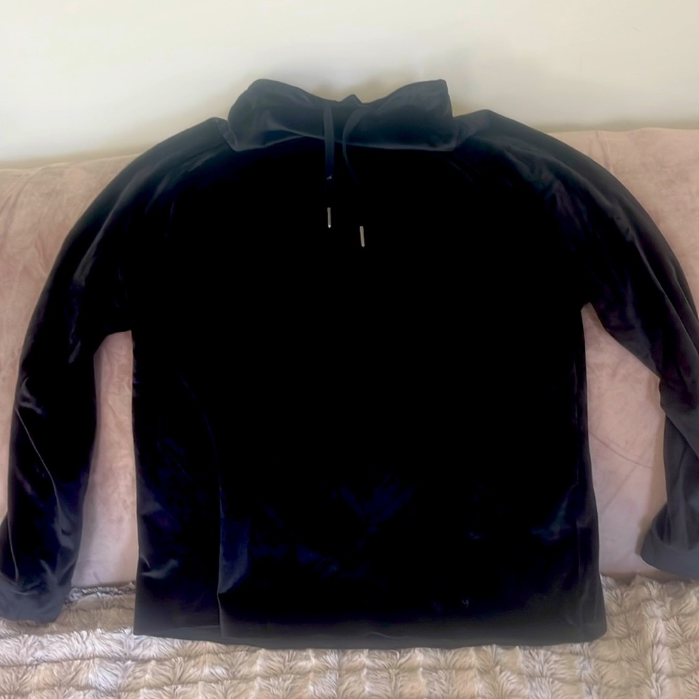 Cozy black velour top